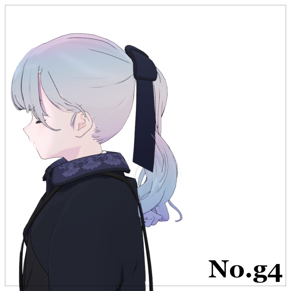 Lapwing gradation hair (ポニテ)