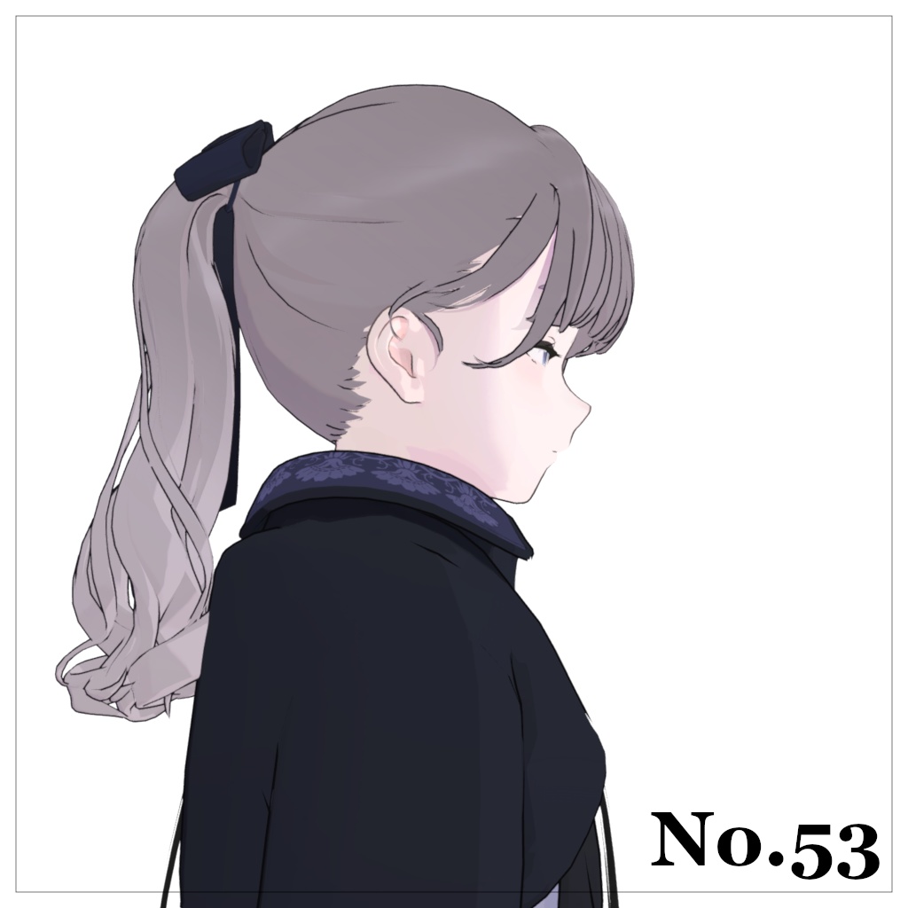 Lapwing gradation hair (ポニテ)