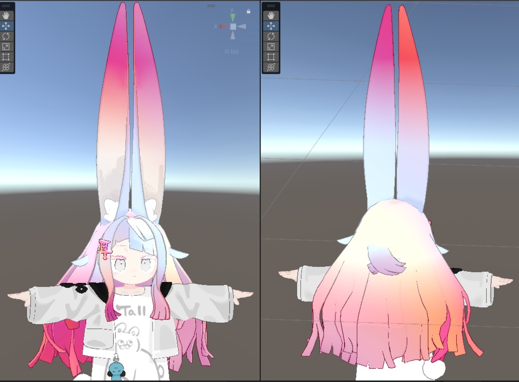 【VRChat】みみのこ パステルレインボーテクスチャ