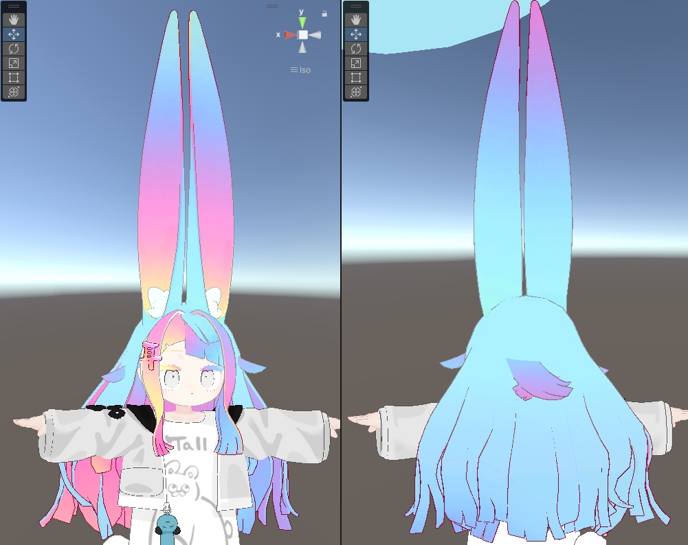 【VRChat】みみのこ パステルレインボーテクスチャ