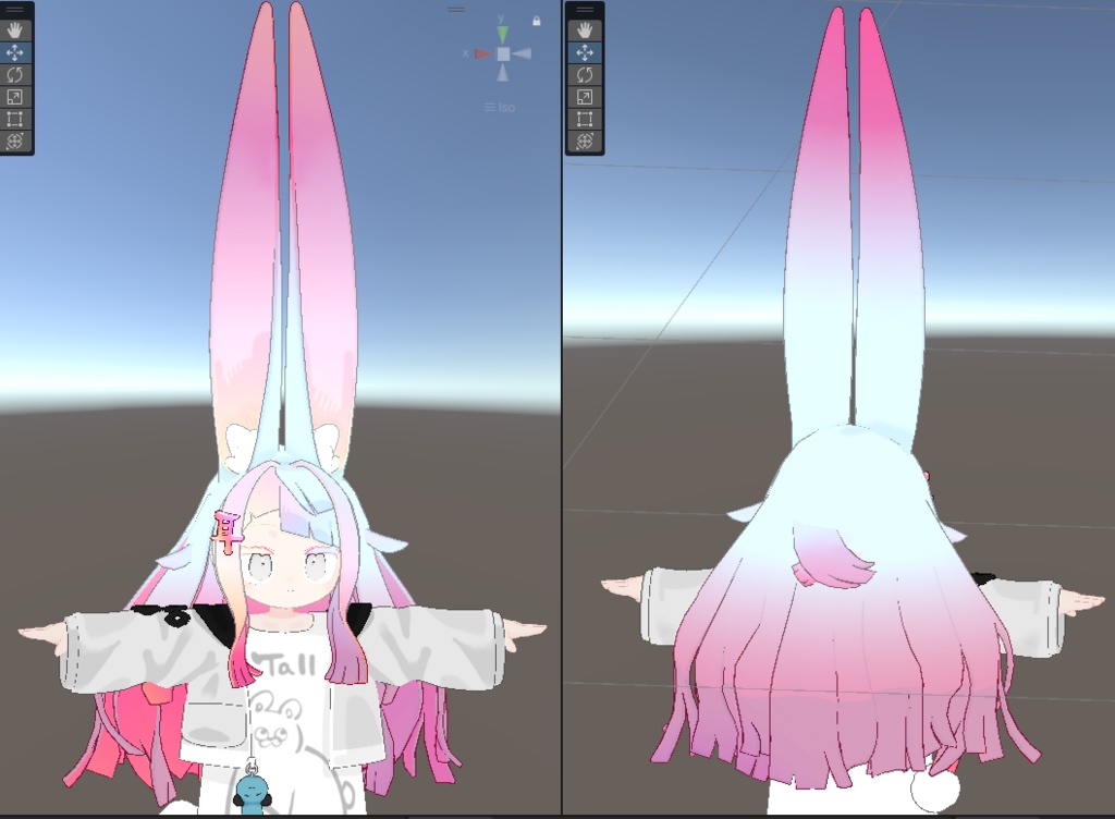 【VRChat】みみのこ パステルレインボーテクスチャ