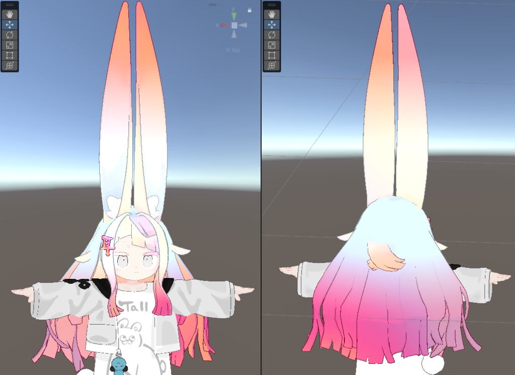 【VRChat】みみのこ パステルレインボーテクスチャ