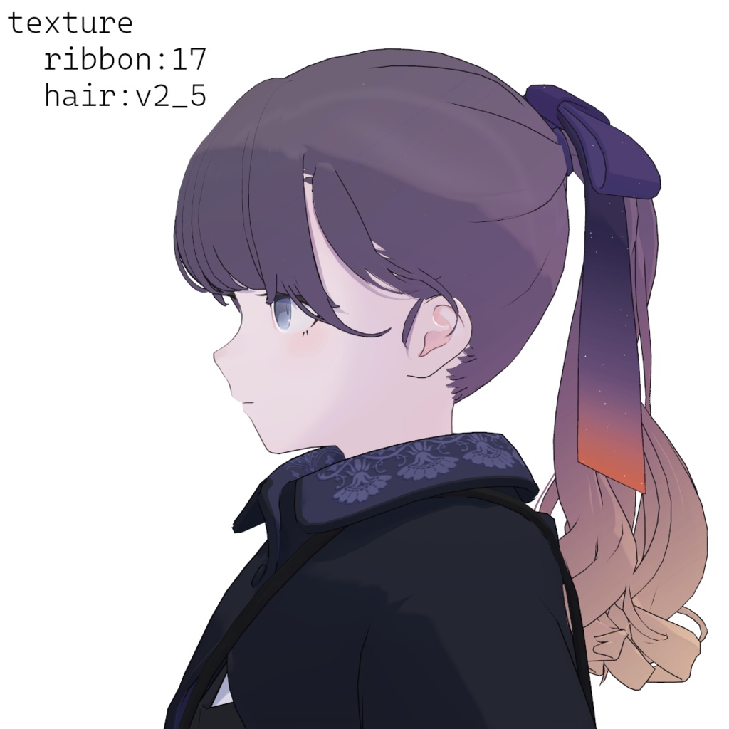 【VRChat】Lapwing ribbon texture (20+hair14)