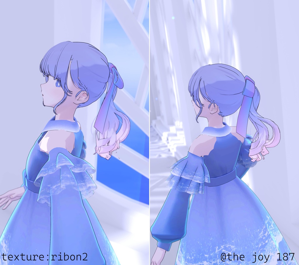 【VRChat】Lapwing ribbon texture (20+hair14)