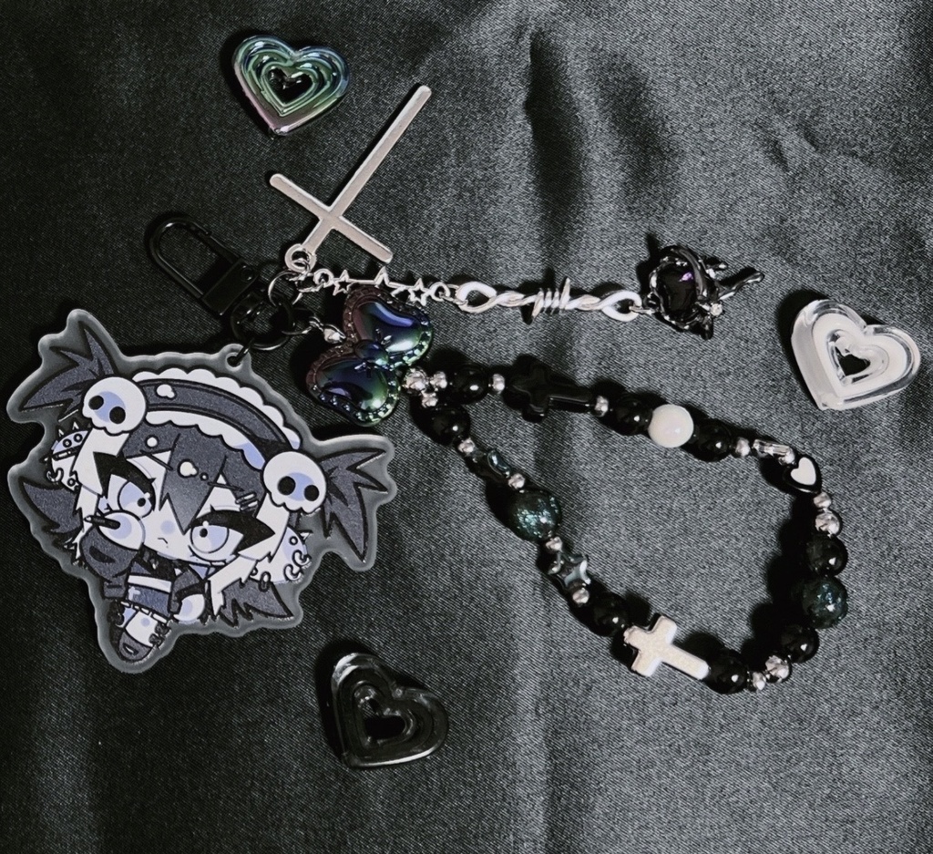 スカルの激かわ♡デコアクキー