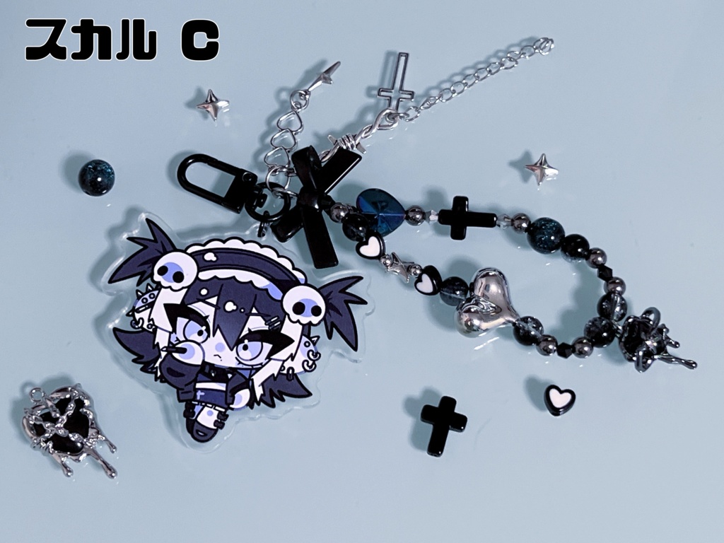 スカルの激かわ♡デコアクキー