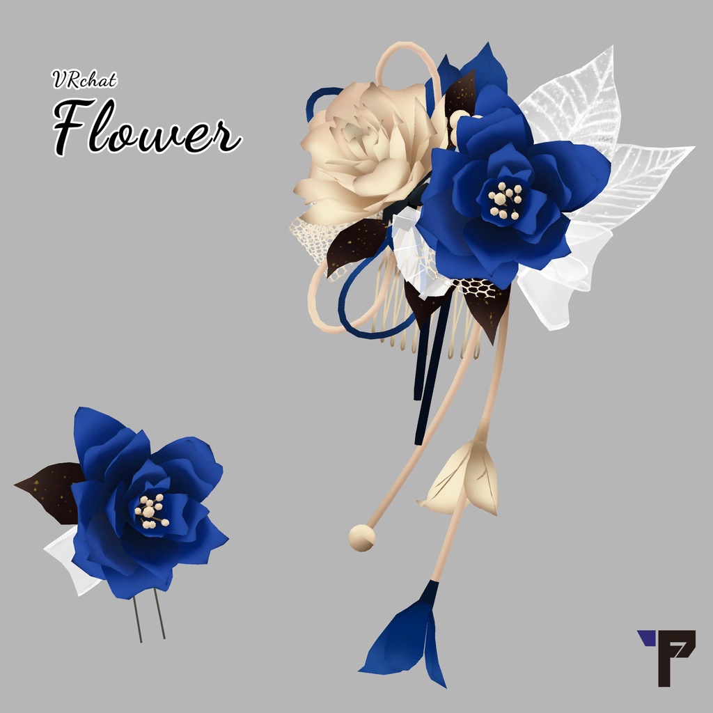 VRChat用】花髪飾り poto99 BOOTH