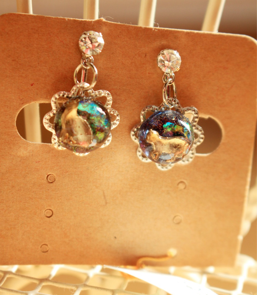 宵闇猫のイヤリング