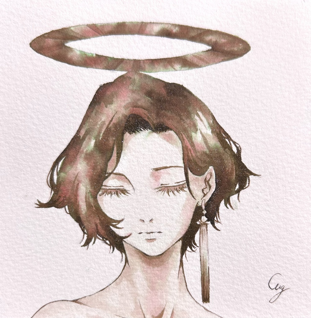 インクイラスト原画『失われた地平線』
