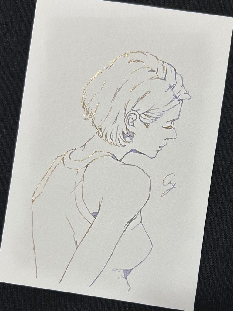 インクイラスト原画-木漏れ日-