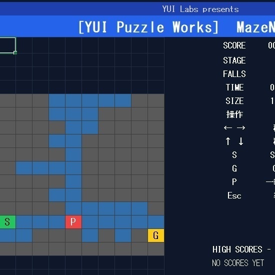 Excelで遊べる 落下回避迷路 MazeNotFall