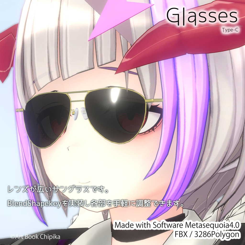 メガネC型(サングラス)