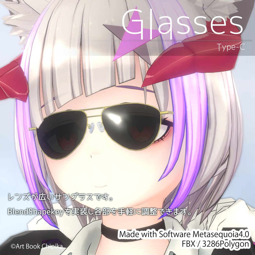 メガネC型(サングラス)