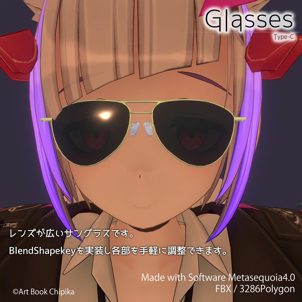 メガネC型(サングラス)