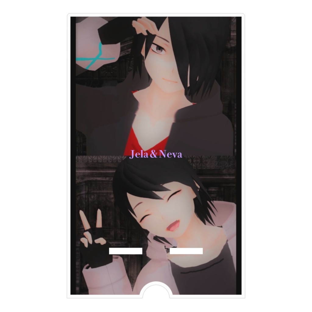 【一次創作】ジェラとネヴァのアクリルスマホスタンド