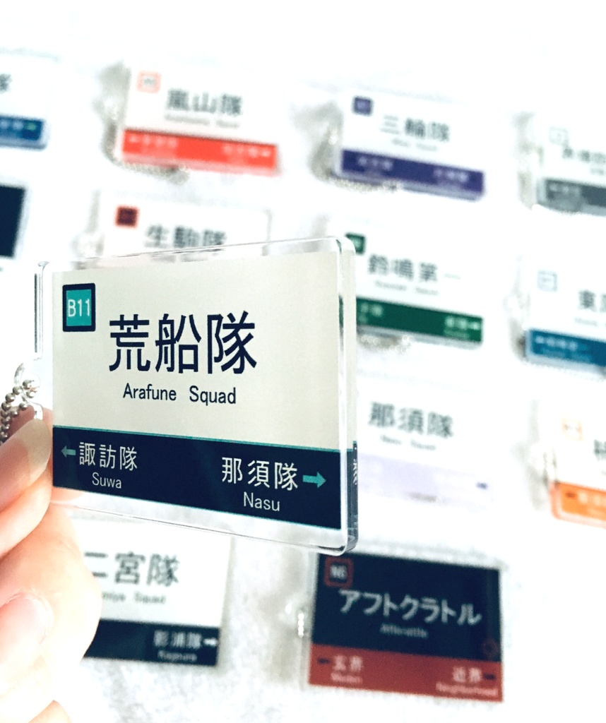 駅名風アクリルキーホルダー