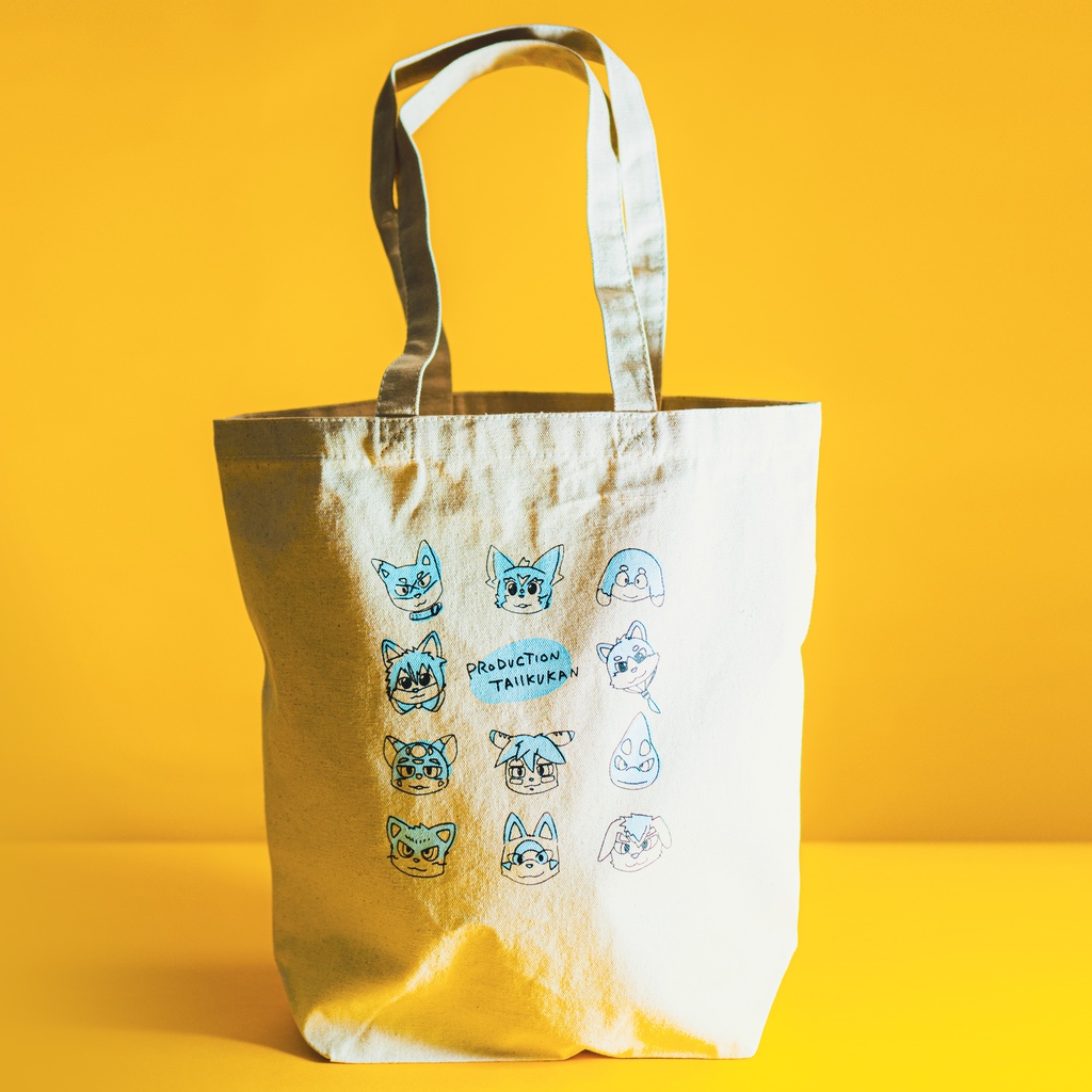 プロダクション体育館　ノクス画伯 マチつきトートバッグ