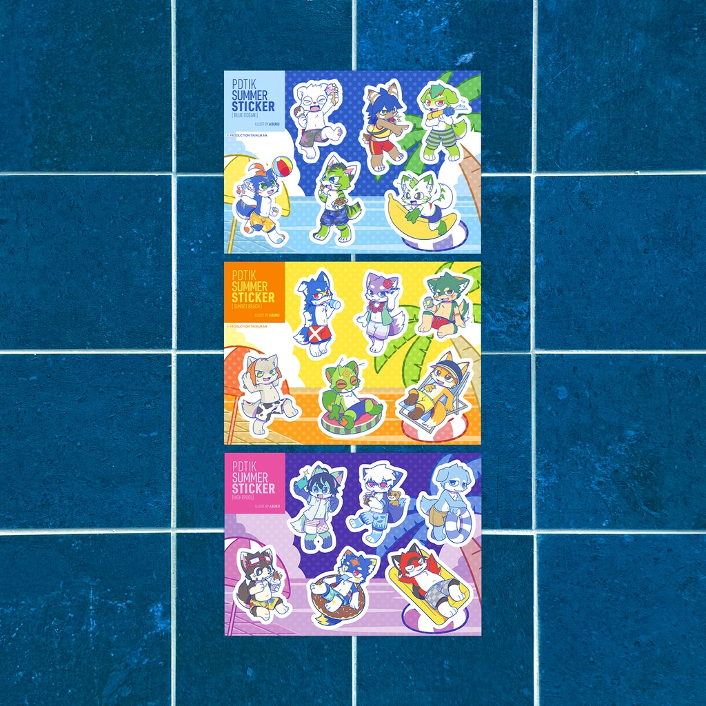 あぶくサマーステッカー