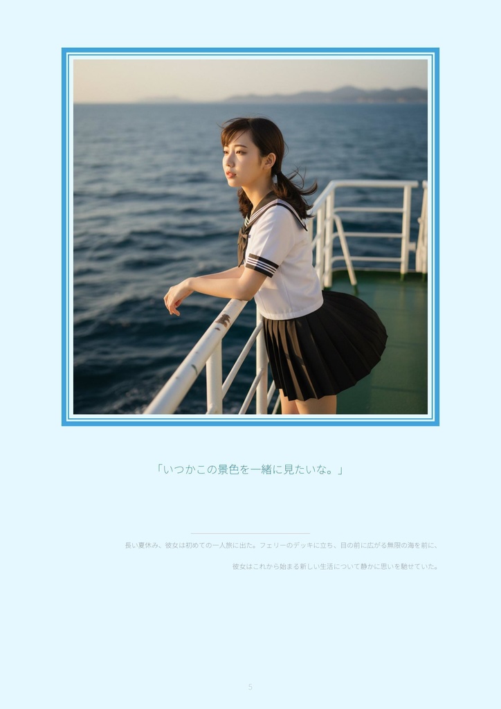 【サンプル10ページ】AI写真集「川越あい」夏服の記憶 - 圧倒的ボリュームで贈る青春の1ページ -