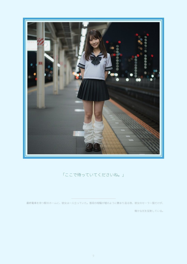 【サンプル10ページ】AI写真集「川越あい」夏服の記憶 - 圧倒的ボリュームで贈る青春の1ページ -