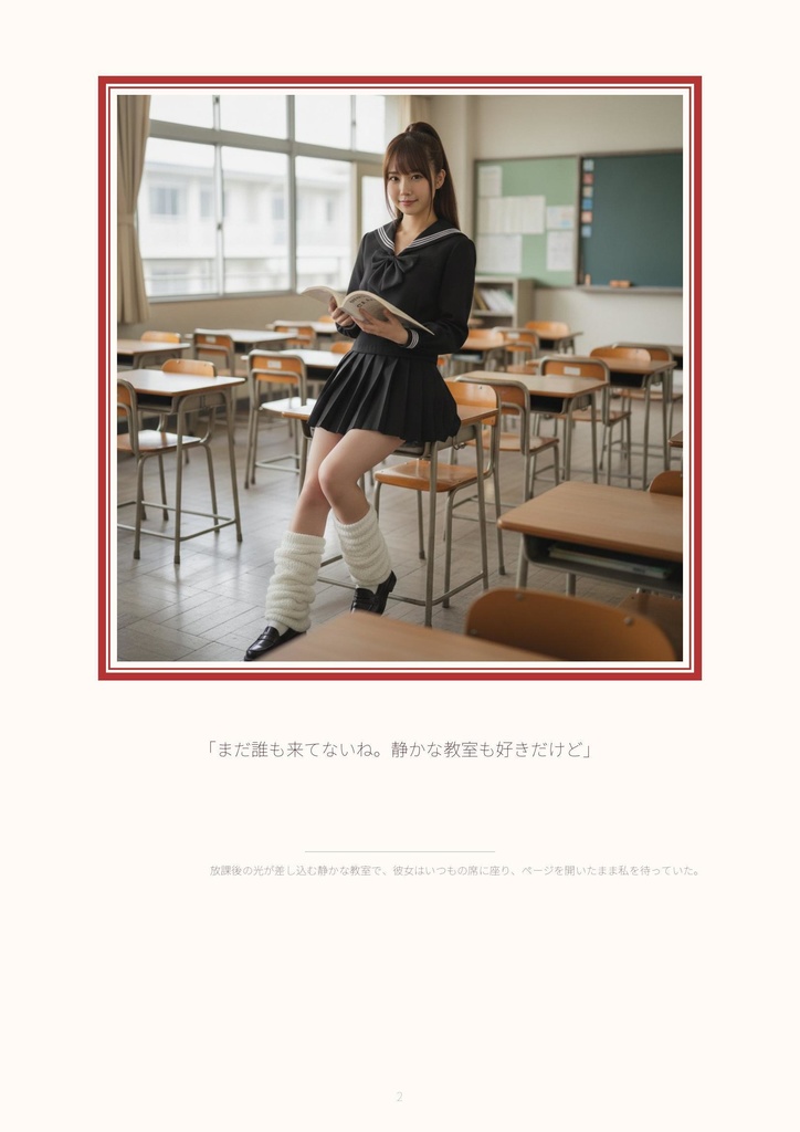 【500枚収録】AIデジタル写真集「川越あい」黒セーラーの季節 - 秋色と冬の気配 -