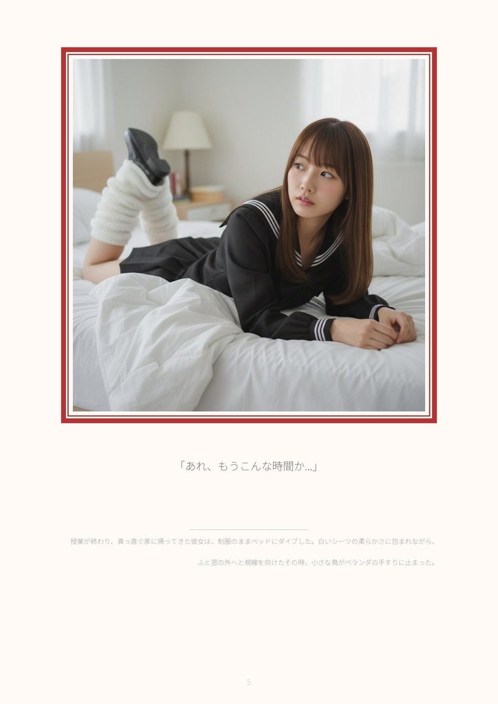 【500枚収録】AIデジタル写真集「川越あい」黒セーラーの季節 - 秋色と冬の気配 -