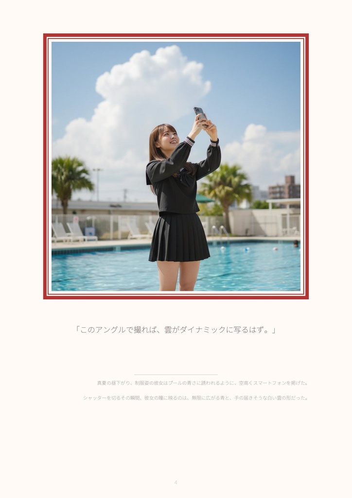 【サンプル10ページ】AI写真集「川越あい」黒セーラーの季節 - 秋色と冬の気配 -