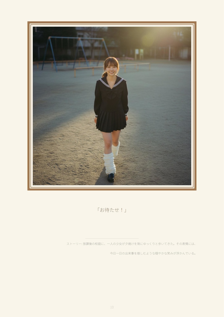 【500枚収録】AIデジタル写真集「川越あい」黒セーラーの季節 - School memories in winter -