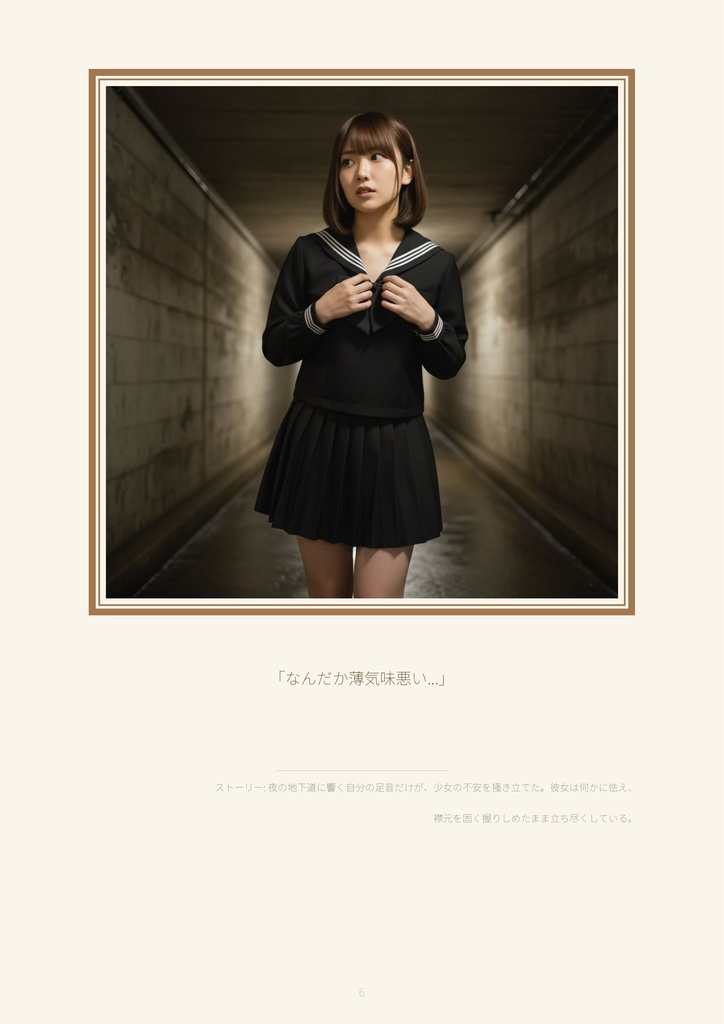 【500枚収録】AIデジタル写真集「川越あい」黒セーラーの季節 - School memories in winter -