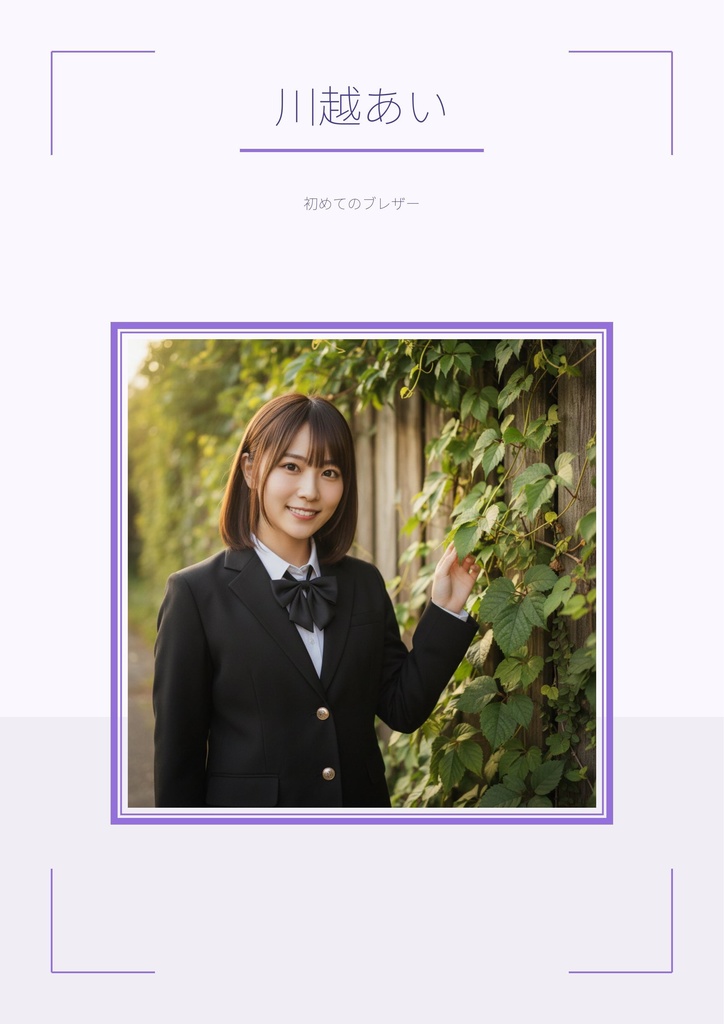 【500枚収録】AIデジタル写真集「川越あい」ブレザーと巡る季節 - Seasons of Youth -