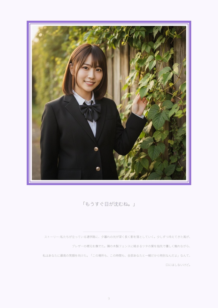 【500枚収録】AIデジタル写真集「川越あい」ブレザーと巡る季節 - Seasons of Youth -