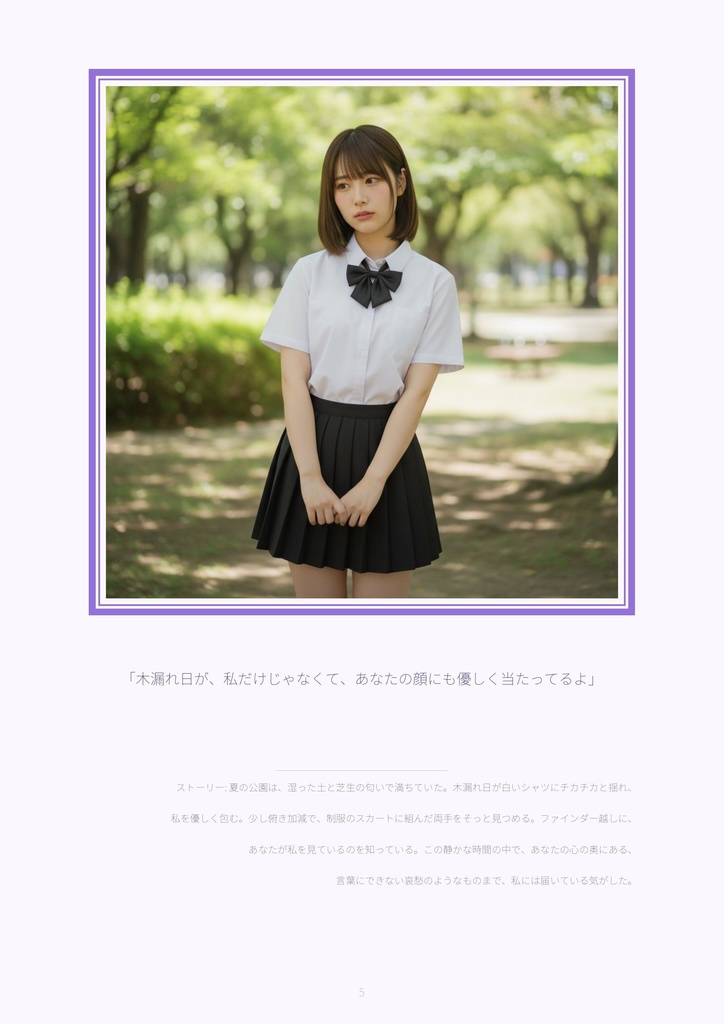 【サンプル10ページ】AIデジタル写真集「川越あい」ブレザーと巡る季節 - Seasons of Youth -