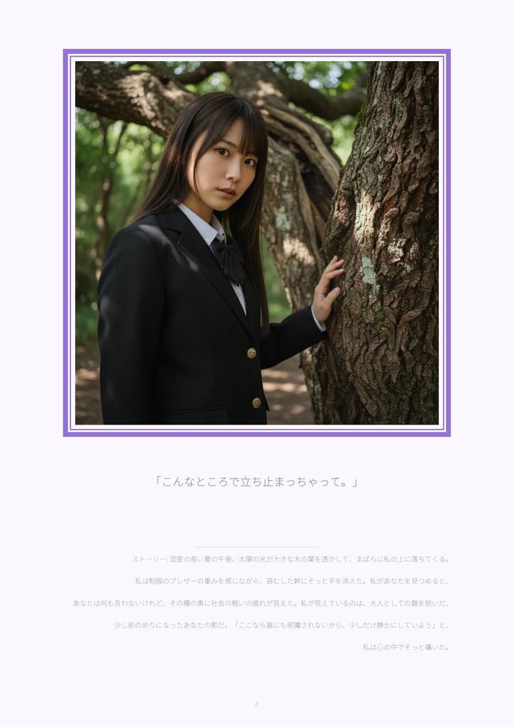 【サンプル10ページ】AIデジタル写真集「川越あい」ブレザーと巡る季節 - Seasons of Youth -