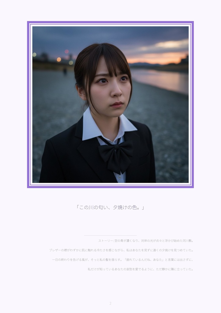 【サンプル10ページ】AIデジタル写真集「川越あい」ブレザーと巡る季節 - Seasons of Youth -