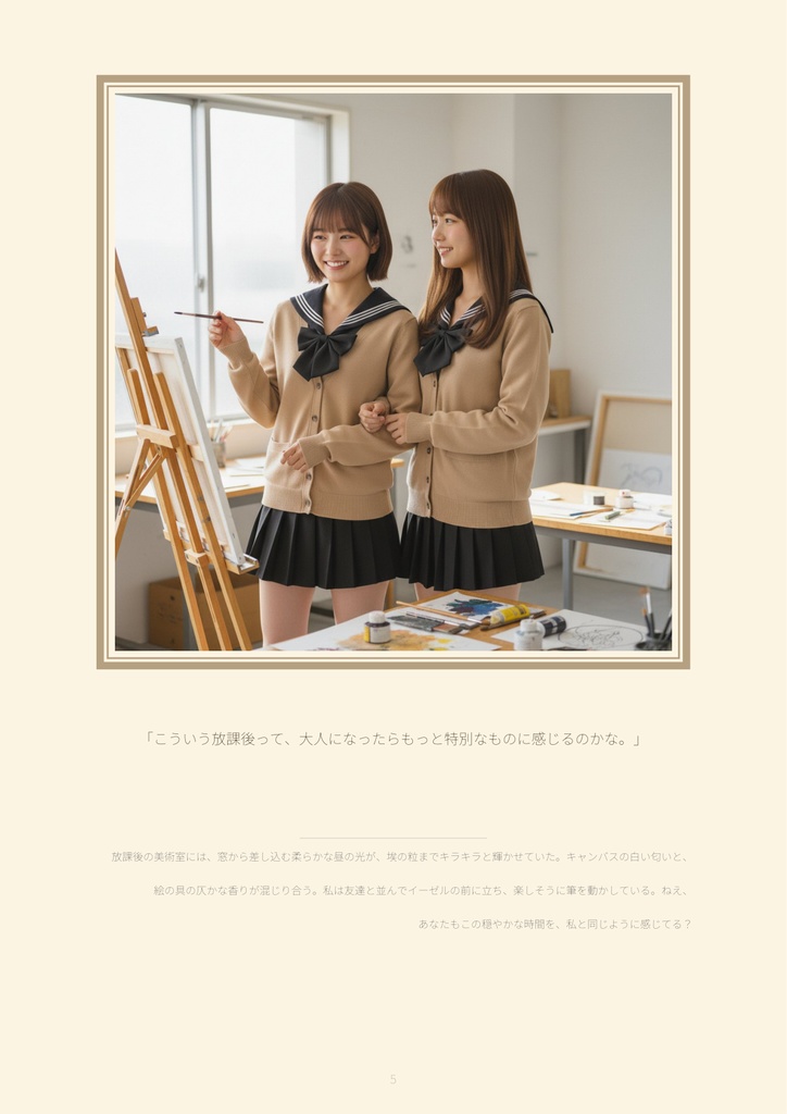 【サンプル10ページ】AI写真集「川越あい」冬の終わり