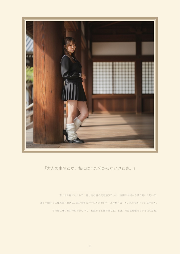 【サンプル10ページ】AI写真集「川越あい」冬の終わり