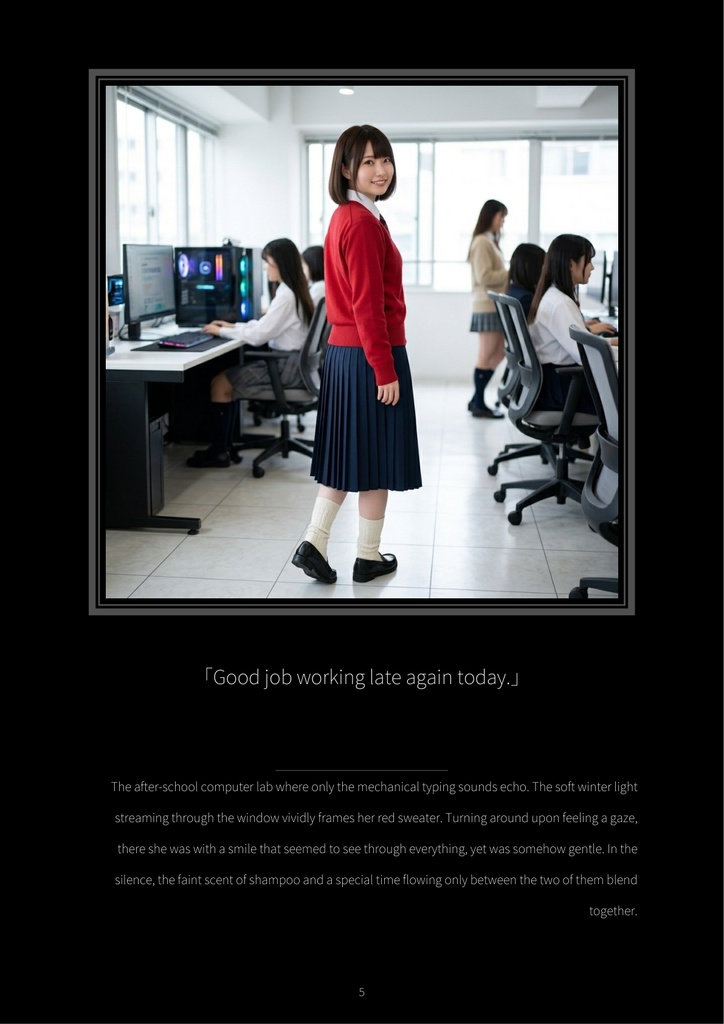 Ai Kawagoe Digital Photobook: Crimson Paradox - The Red Cardigan & Tie Collection