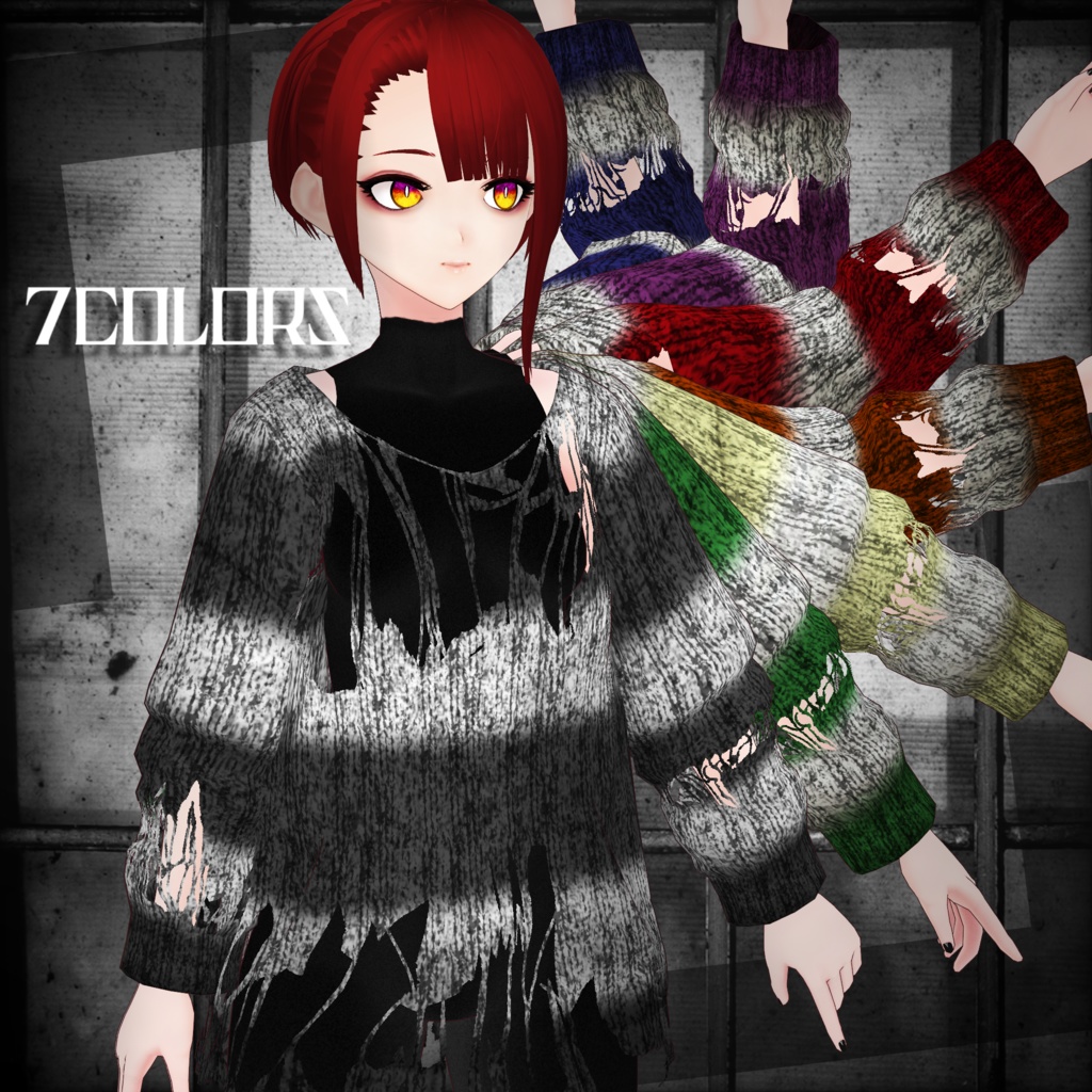 無料版あり BLANK-Prison Style ニットセーター【VRoid用】