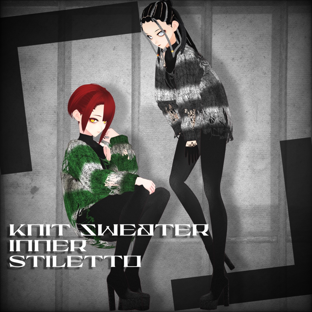 無料版あり BLANK-Prison Style ニットセーター【VRoid用】