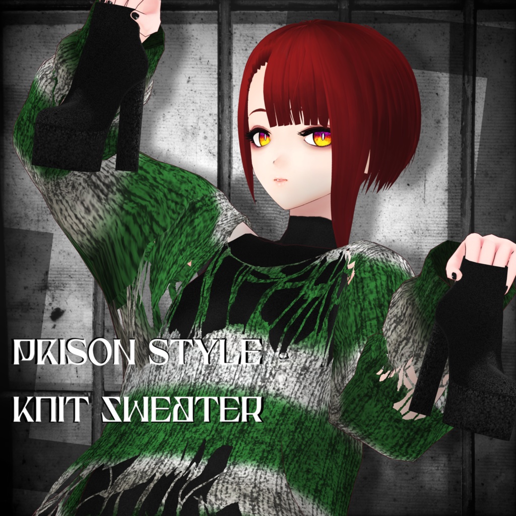 無料版あり BLANK-Prison Style ニットセーター【VRoid用】