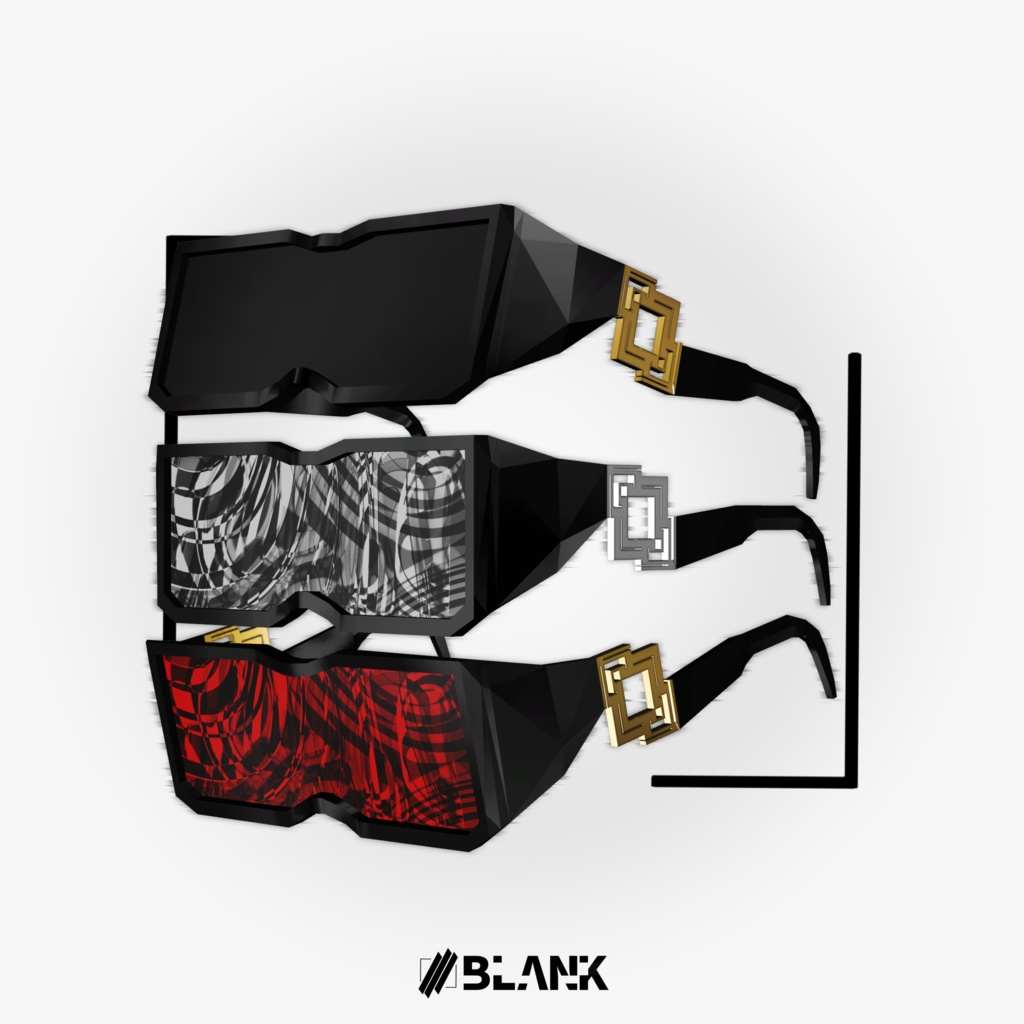 BLANK-Tecmode Style ゴーグル【3Dモデル】