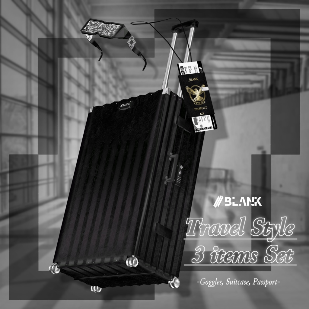 BLANK-Travel Style 3items Set【3Dモデル】