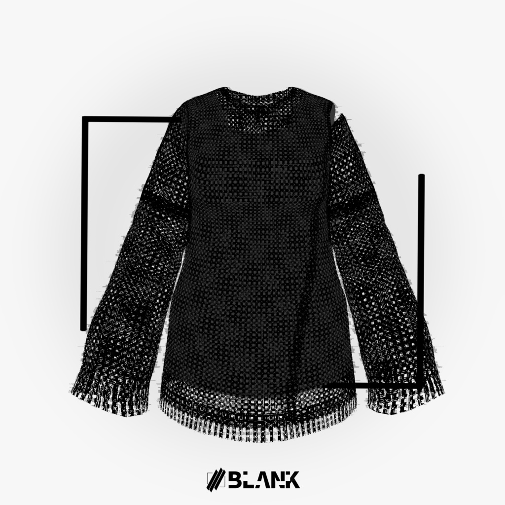 BLANK-Waffle Style メッシュプルオーバー【VRoid用】