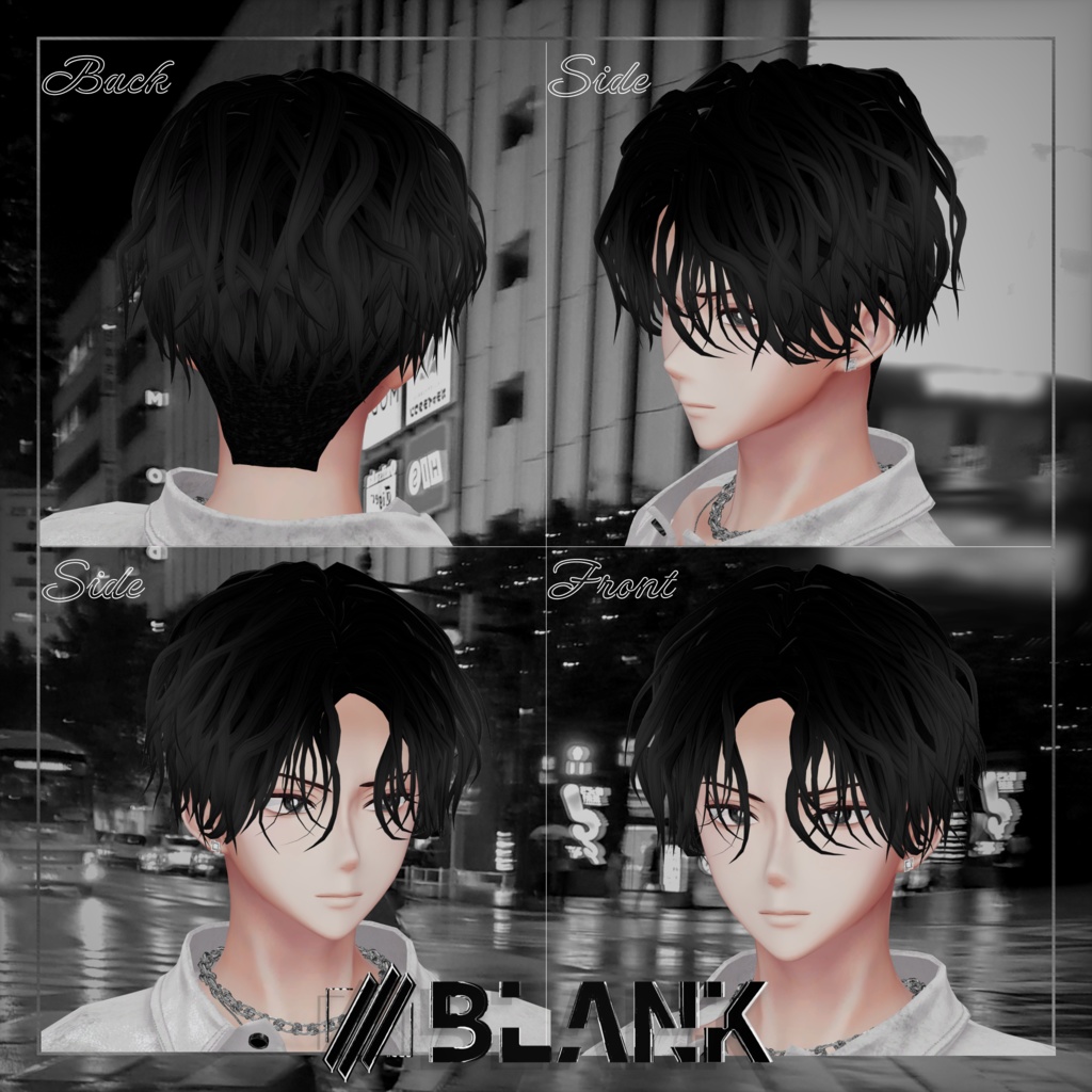 BLANK-Twist Style センターパートヘアー【水瀬,狛乃】