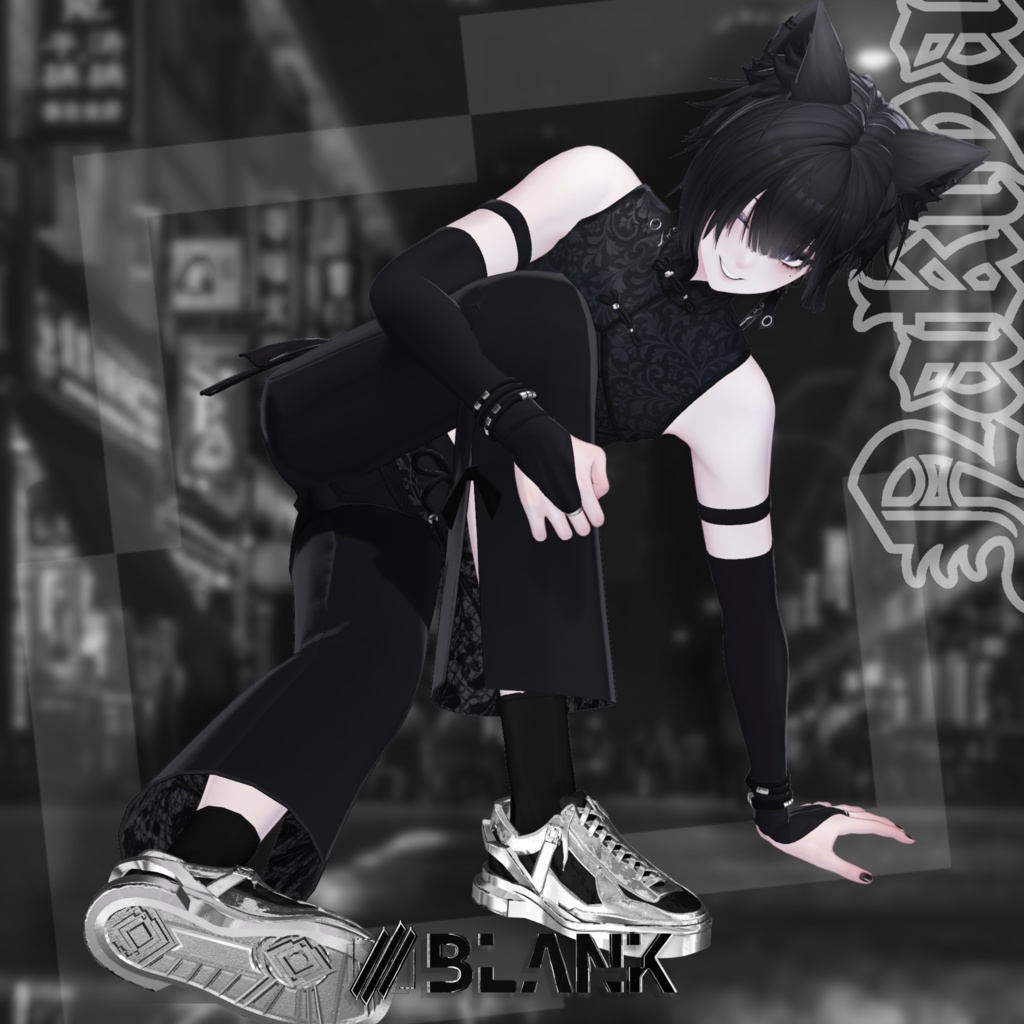 BLANK-BLAKTION スニーカー【6アバター対応】#fillinthe_BLANK_