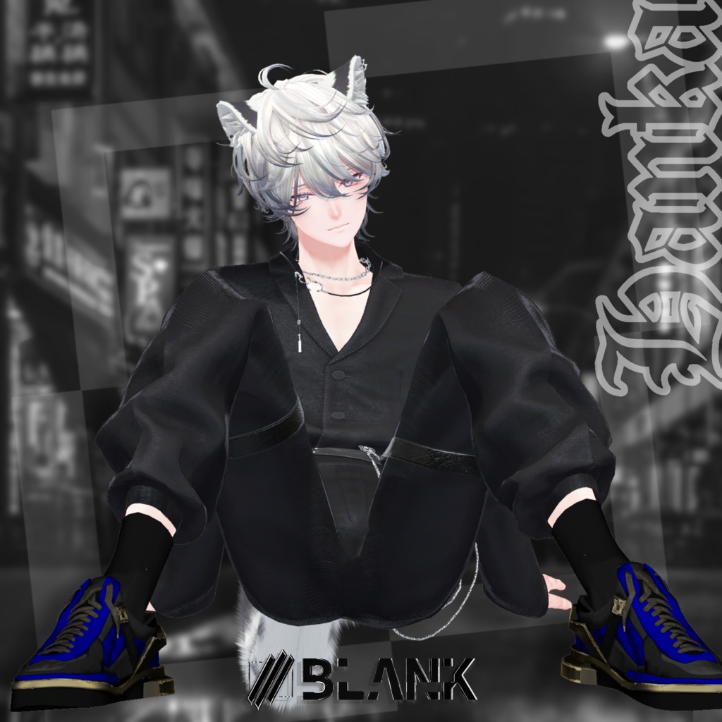 BLANK-BLAKTION スニーカー【6アバター対応】#fillinthe_BLANK_