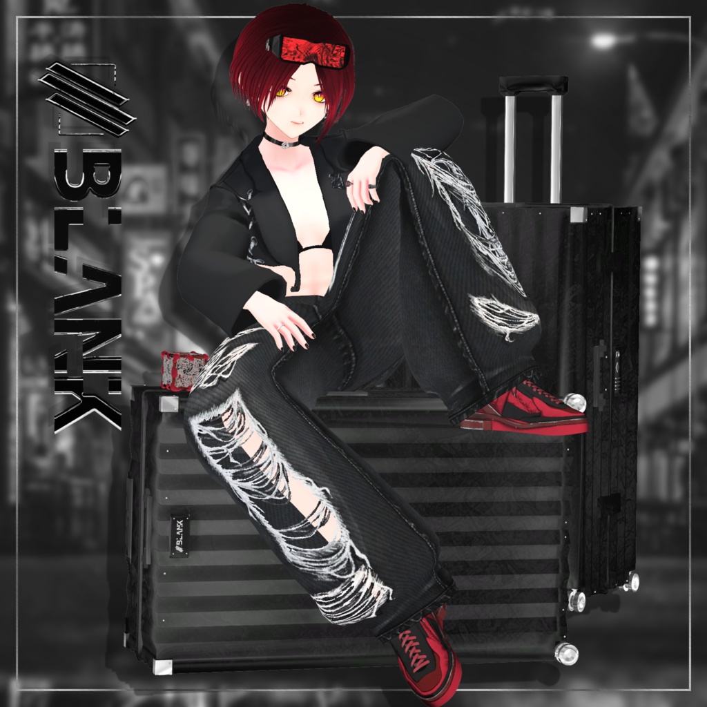 BLANK-BLAKTION スニーカー【6アバター対応】#fillinthe_BLANK_