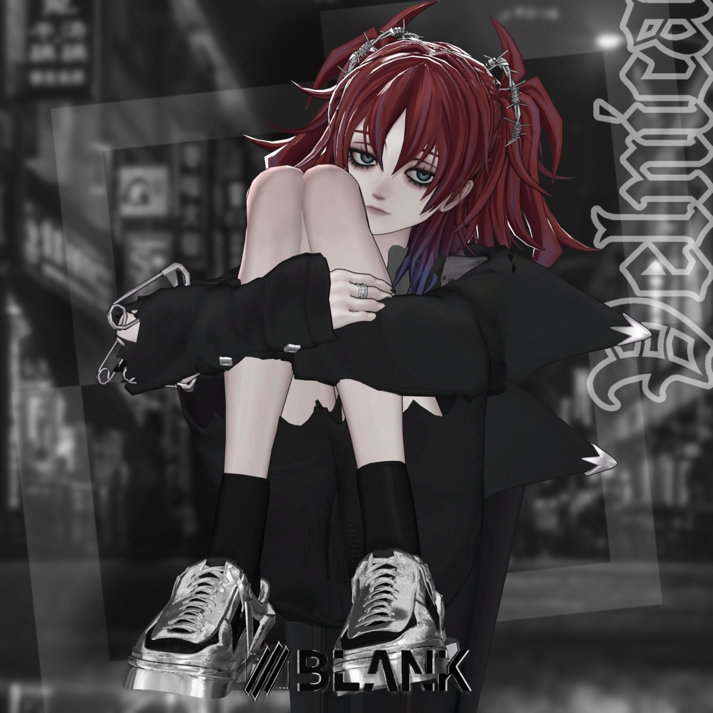 BLANK-BLAKTION スニーカー【6アバター対応】#fillinthe_BLANK_