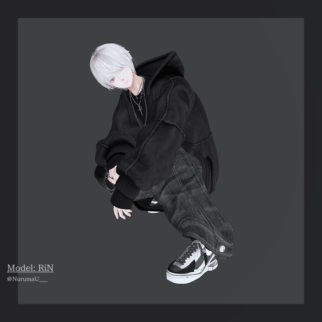 BLANK-BLAKTION スニーカー【6アバター対応】#fillinthe_BLANK_