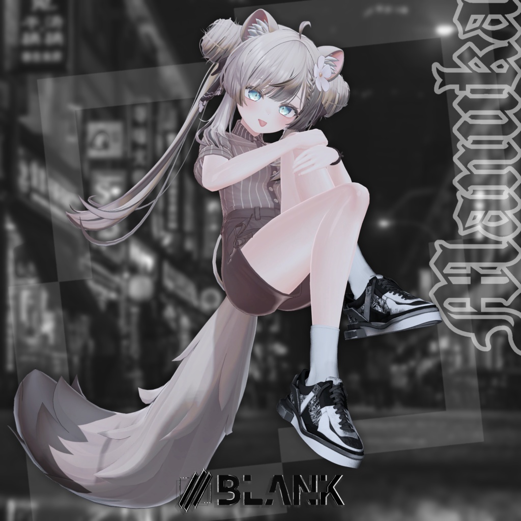 BLANK-BLAKTION スニーカー【6アバター対応】#fillinthe_BLANK_